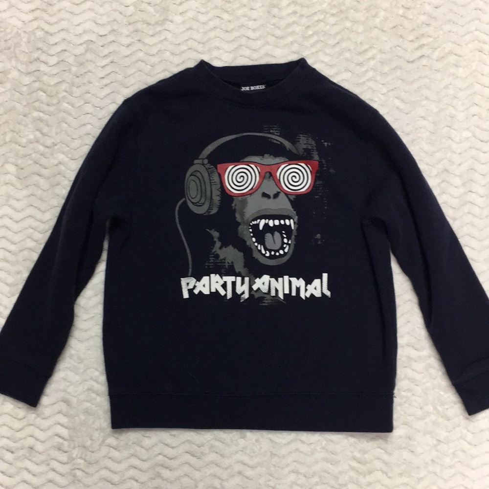 Party animal sweatshirt boys - size Small 6/7